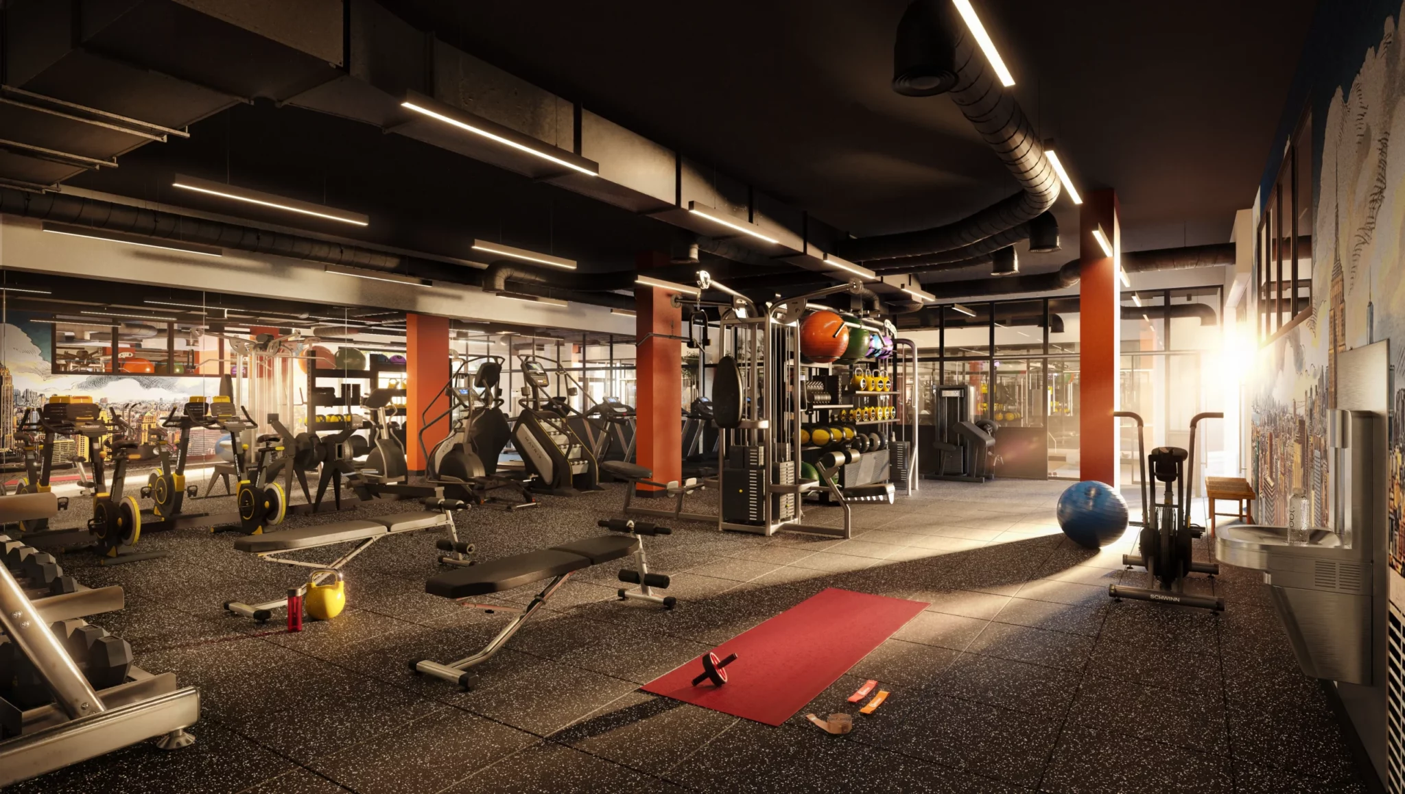 Spencer Block gym with cardio and strength training equipment
